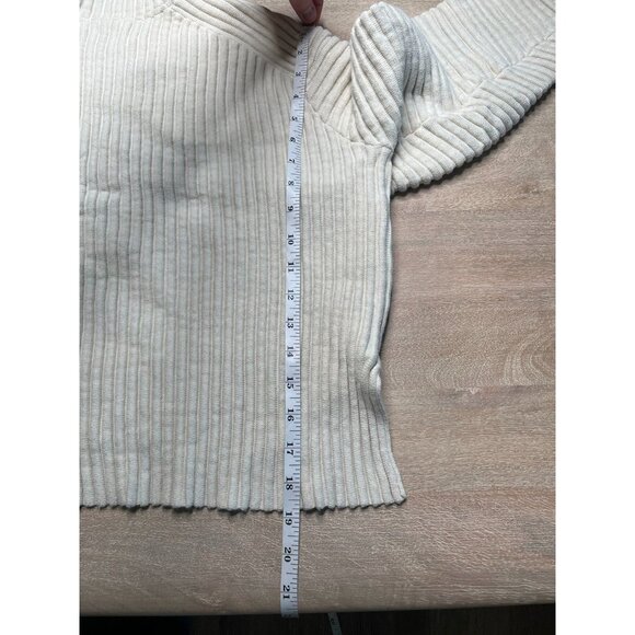 Varley Cream Ribbed Crew Neck Sweater - Picture 9 of 9